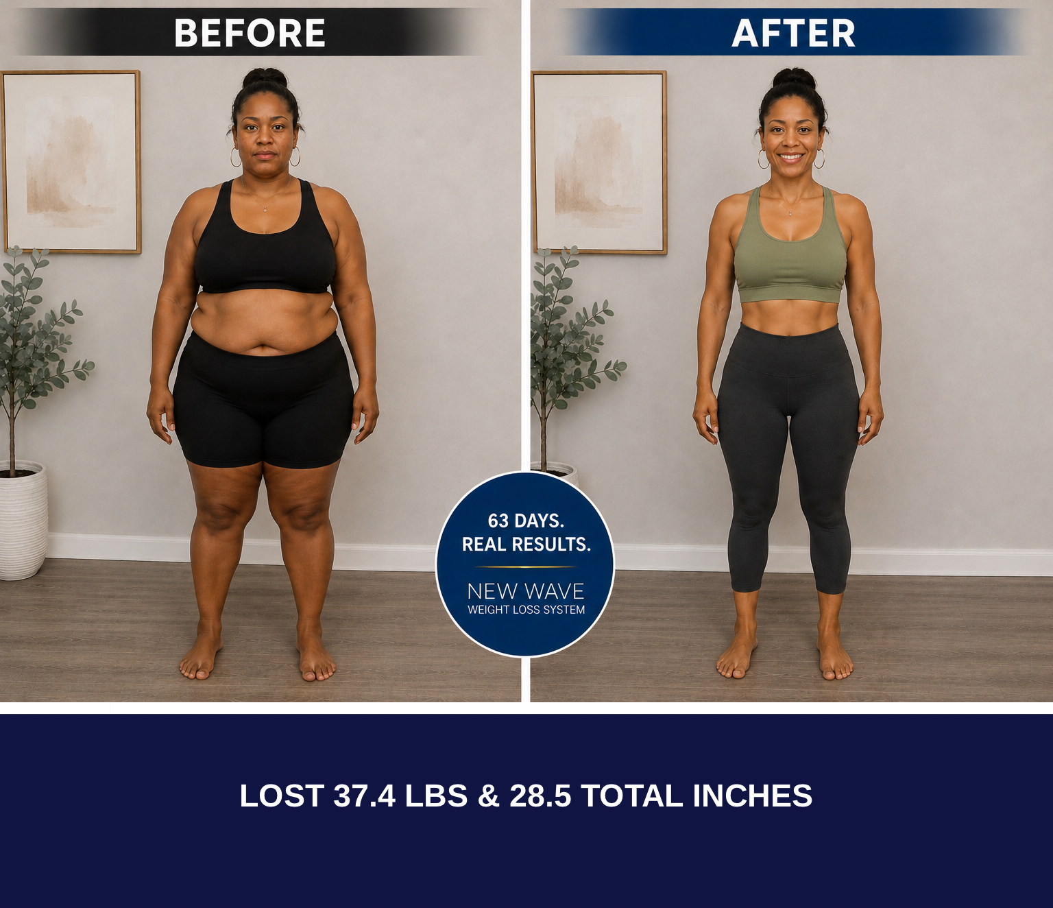 Monique New Wave Weight Loss System before and after results